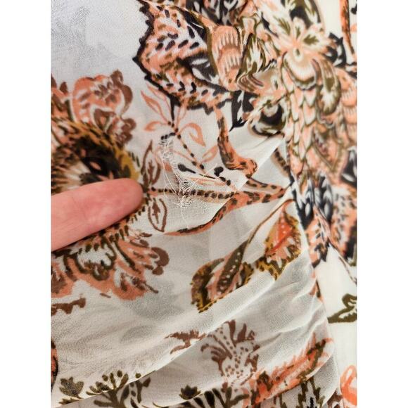 NWD By Anthropologie V-Neck Long-Sleeve Maxi Dress Size XXS Neutral #MA412 - Picture 9 of 13